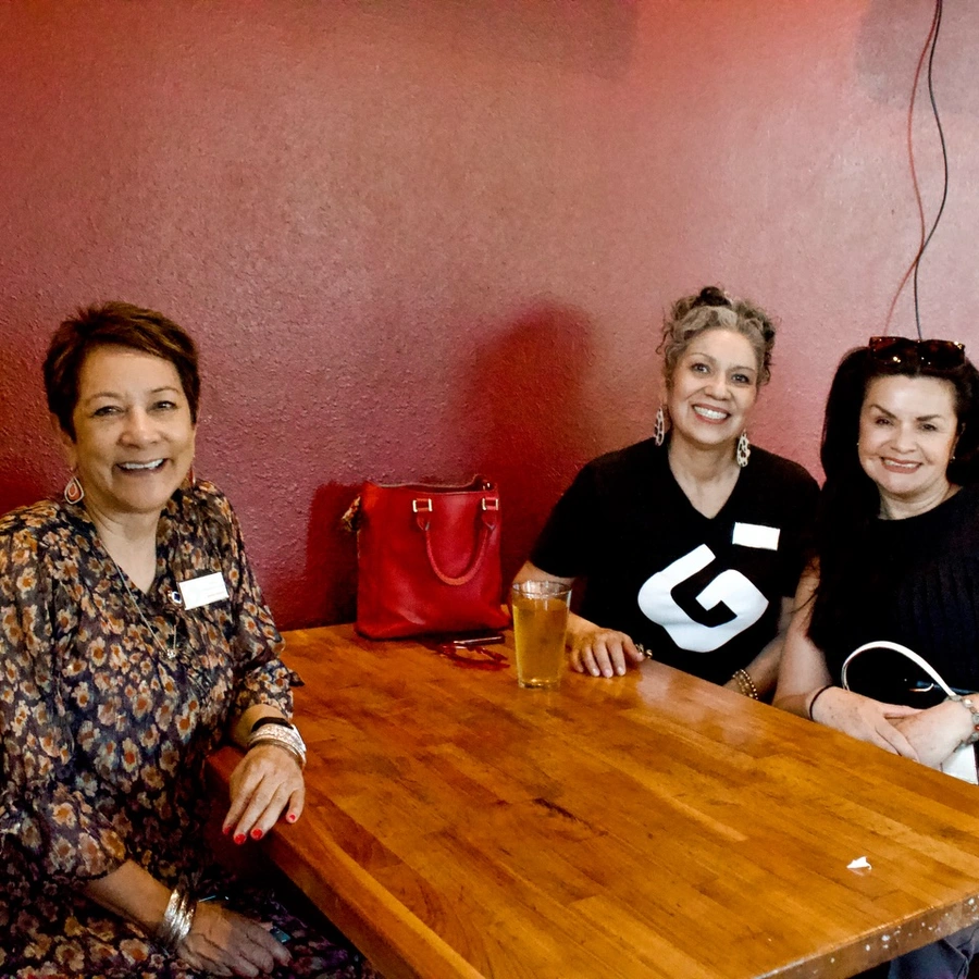 NSDCEA members networking over dinner